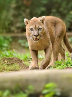 cougar walking towards camera